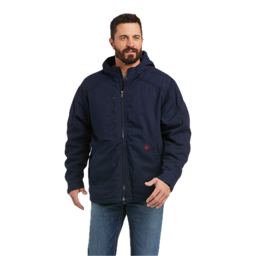 Ariat FR DuraLight Stretch Canvas Jacket Blue Front