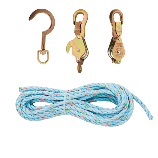 Klein Slack Blocks – 3/8" Nylon Rope with Swivel Hook – 750 lb Capacity