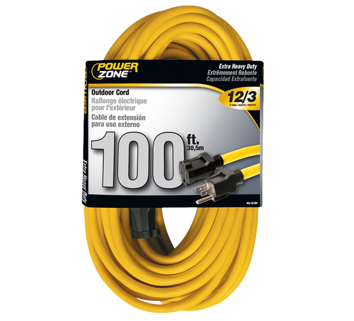 PowerZone 12 AWG Extension Cord Cable 100 ft L, 125 V