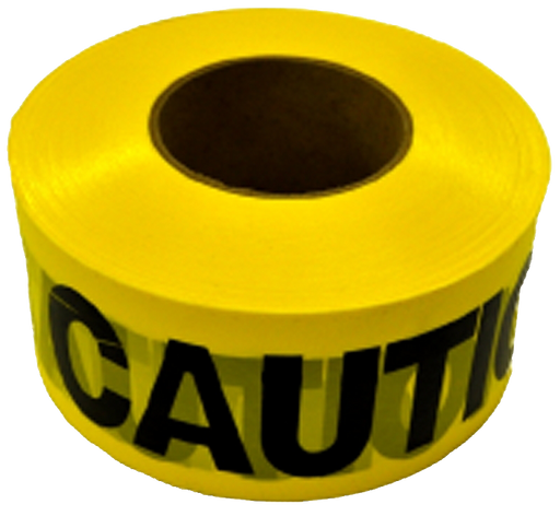 CH Hanson 19000 Barricade Safety Tape, 3 in W, 1000 ft L, Yellow, Polyethylene