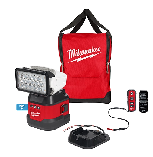 Milwaukee M18™ Utility Remote Control Search Light w/ Portable Base