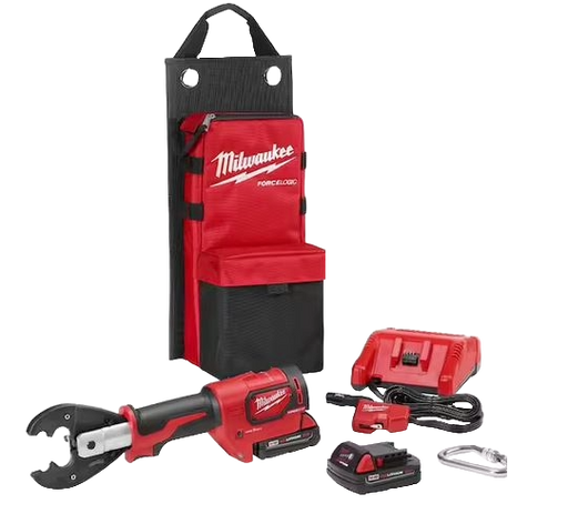 Milwaukee M18 FORCE LOGIC™ 6T Utility Crimper Kit – D3 Grooves, BG Die (2678-22)