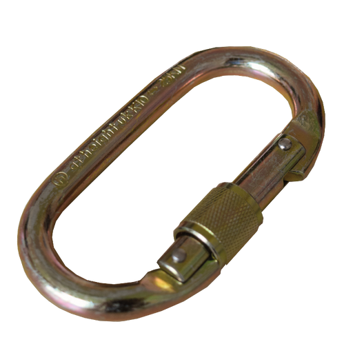 At Height UK 25kN Steel Oval Carabiner Screwgate