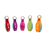 Five colorful throw weights with 'NOTCH' branding on a white background
