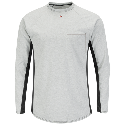 Bulwark Mens FR Long Sleeve Base Layer with Concealed Pocket