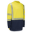 Yellow and navy long-sleeve shirt with reflective stripes on a white background