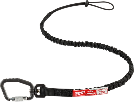 Milwaukee Locking Tool Lanyard – Shock Absorbing, ANSI/ISEA 121-2018 (15 lb & 35 lb)