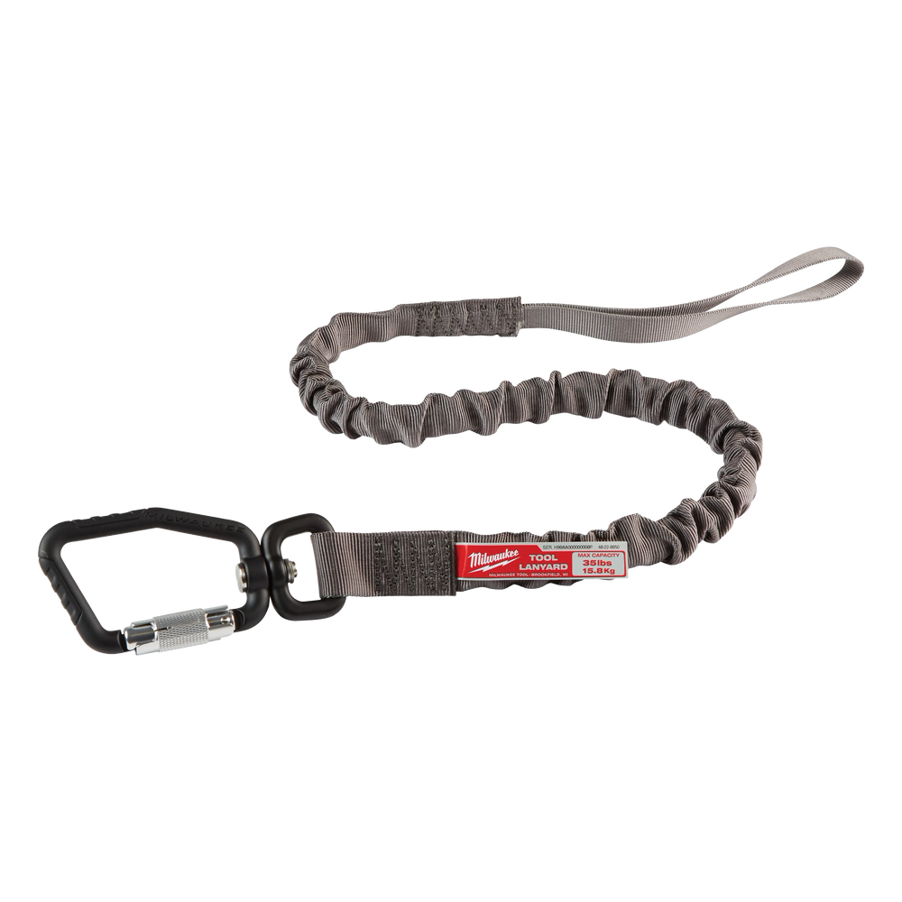 Milwaukee Locking Tool Lanyard – Shock Absorbing, ANSI/ISEA 121-2018 (15 lb & 35 lb)