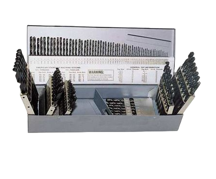 High-Speed Steel Jobber Length Drill Bit Set with Case
