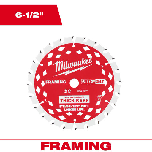 Milwaukee 6-1/2" 24T Thick Kerf Framing Circular Saw Blade