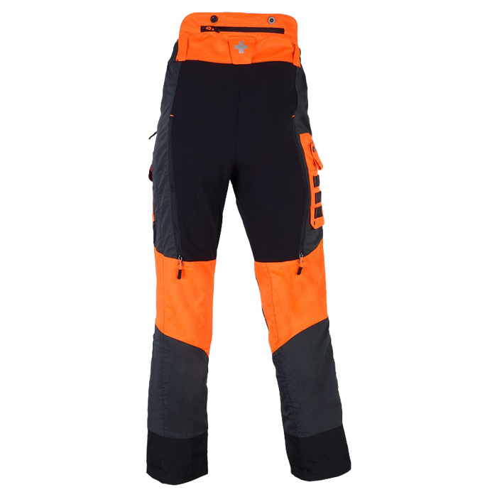 SOLIDUR COMFY CHAINSAW PANTS Black and Orange