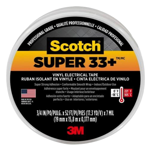 3M Vinyl Electrical Tape 3/4in 33+Super