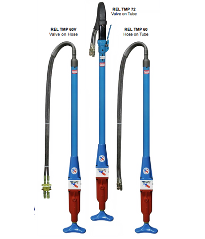 Reliable Equipment REL-TMP-72 Hydraulic Pole Tamper – 72", Valve on Tube