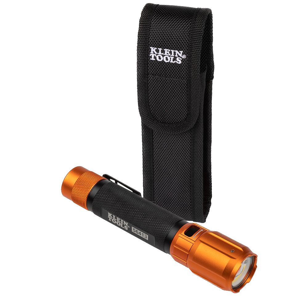 KLEIN Rechargeable 2-Color LED Flashlight with Holster