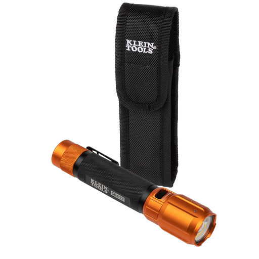 KLEIN Rechargeable 2-Color LED Flashlight with Holster
