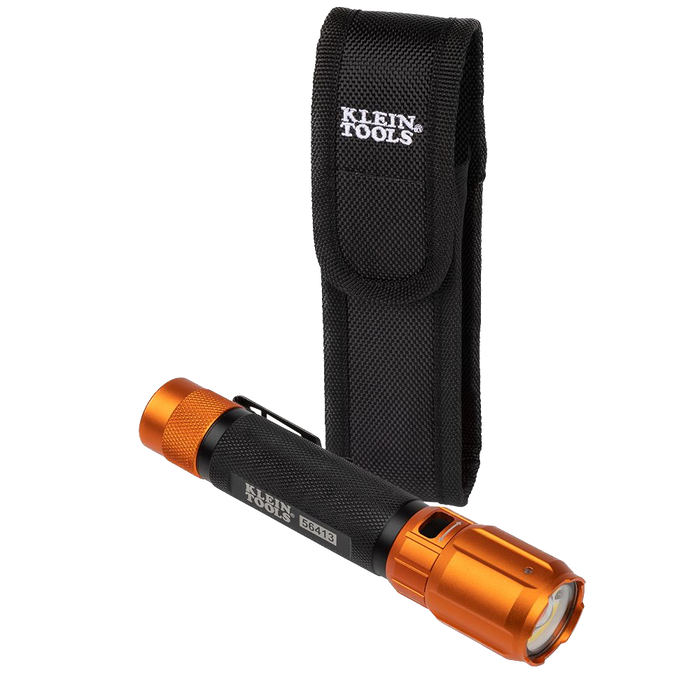 KLEIN Rechargeable 2-Color LED Flashlight with Holster