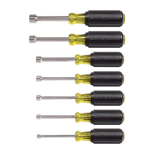 Nut Driver Set, 3-Inch Shafts, Cushion Grip, 7-Piece