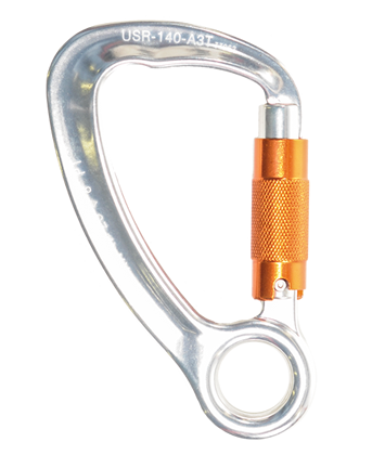 US Rigging Fixed Eye Tri-Act Lock Carabiner 25kN