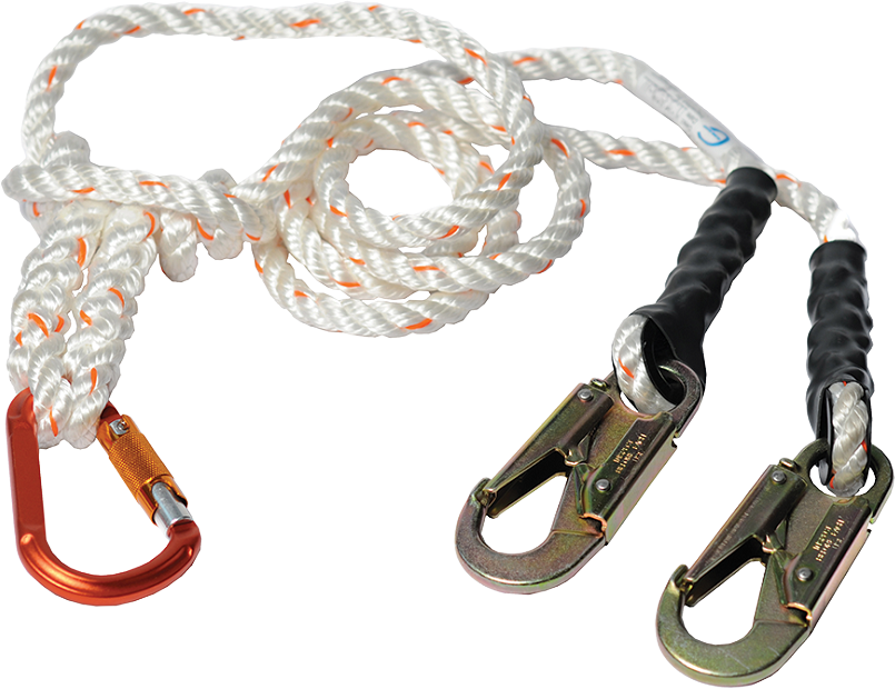 2 in 1 LANYARD with aluminum carabiner and steel snaps