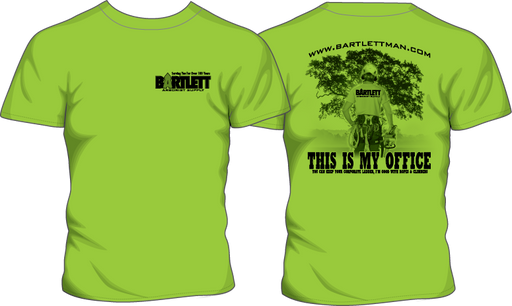 Shirt Bartlett Hi-Vis Lime 'This Is My Office'