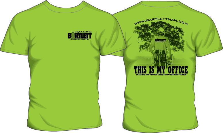 Shirt Bartlett Hi-Vis Lime 'This Is My Office'