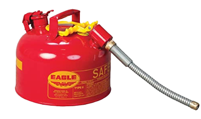GAS CAN TYPE II 2.5 GALLON WITH 5/8" FLEX HOSE