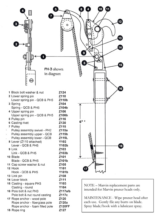 PRUNER LINK- QCH & PH5